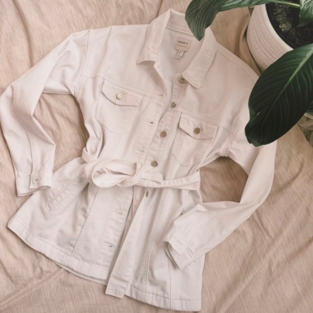 white denim jacket